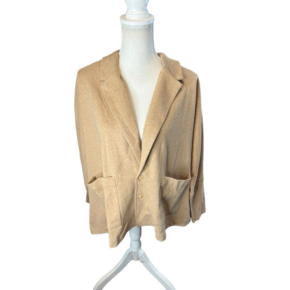 Pact Cardigan Womens Sz XXL Beige Long Sleeve Sweater Jacket Pockets